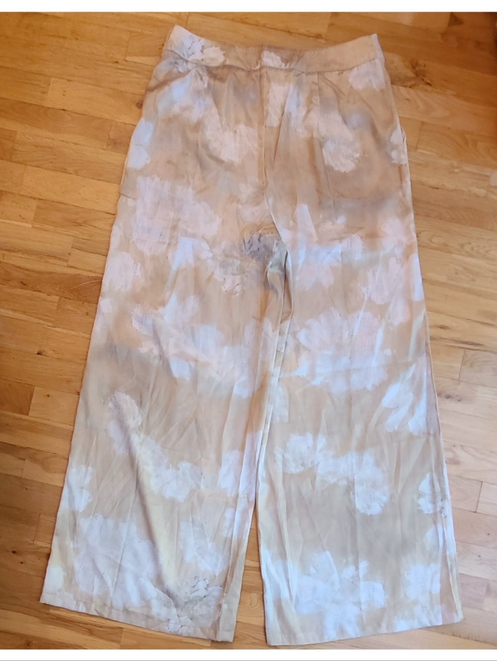 🆕️Commense Romance Floral Printed High Rise Straight Pants Resortwear Large - Picture 2 of 10